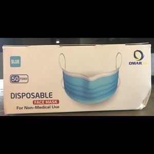 Disposable blue mask 50 count 3 ply
